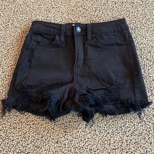 Vervet Black Distressed Stretchy Shorts Size XS in Like New Condition